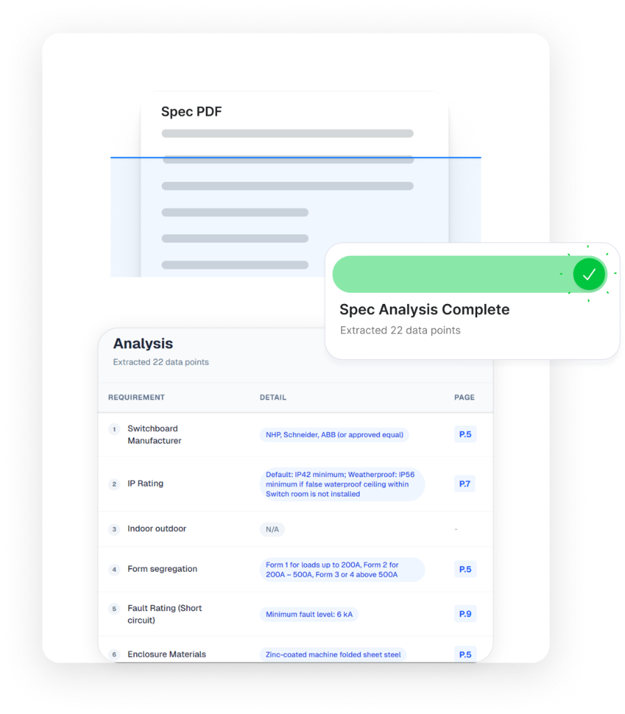 AI Spec Analysis Interface